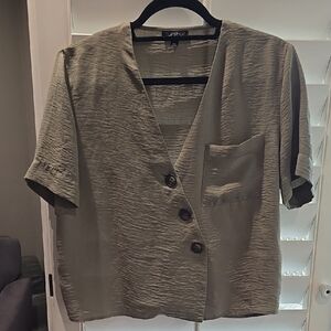 Topshop Olive Green Women's Top